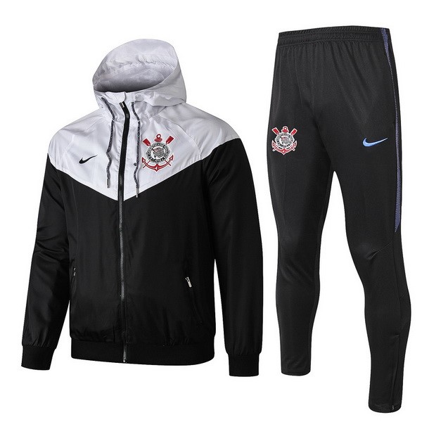 Windjacke Corinthians Paulista Komplett Set 2019-20 Schwarz Fussballtrikots Günstig